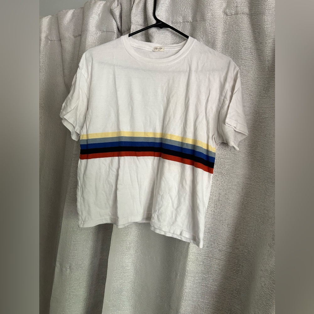 brandy melville cropped white tee